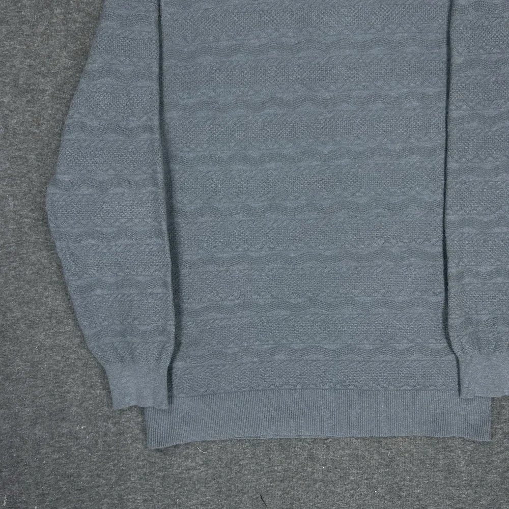 Wellen Sweater Men's XL Gray‎ Extra fine Merino Wool Blend Crewneck